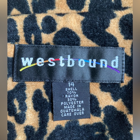 Westbound cheetah print fake fur zip up Women’s coat - Picture 5 of 5